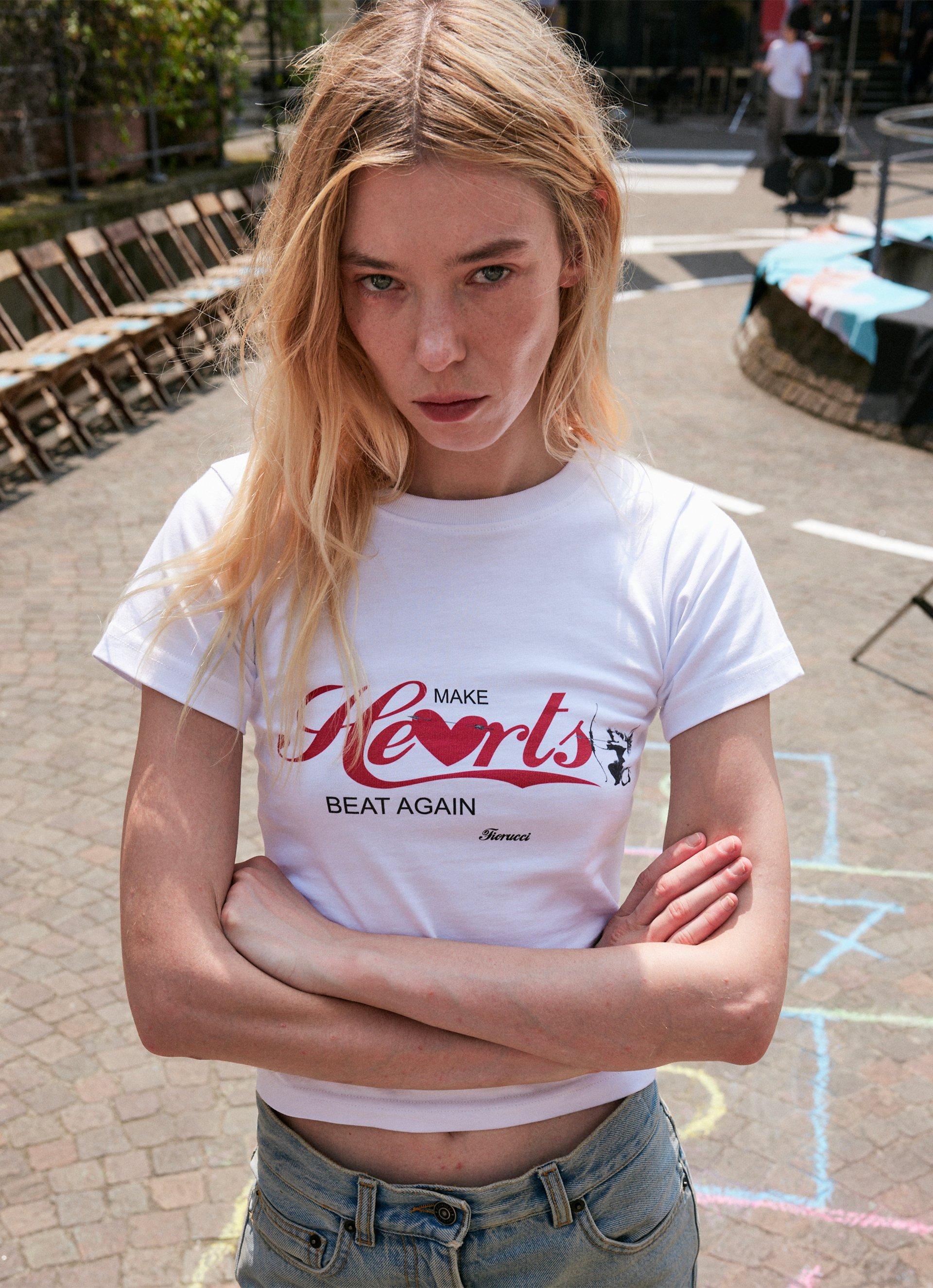 Piazza Fiorucci See Now Buy Now Capsule Collection - Make Hearts Beat Again Baby Fit T-Shirt